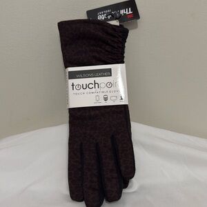 WILSONS LEATHER NWT Touchpoint leopard print gloves in size L/XL